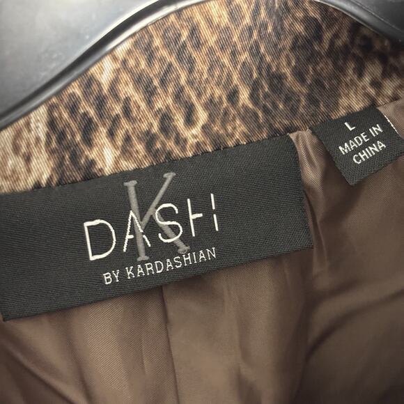 K-Dash By Kardashian Women’s Snakeskin Zip Up Top Python Exotic Print Large - Picture 2 of 9